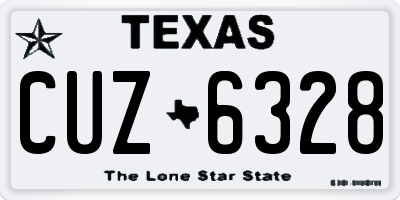 TX license plate CUZ6328