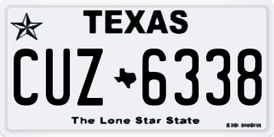 TX license plate CUZ6338