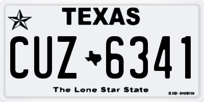 TX license plate CUZ6341