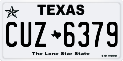 TX license plate CUZ6379