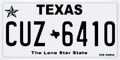 TX license plate CUZ6410