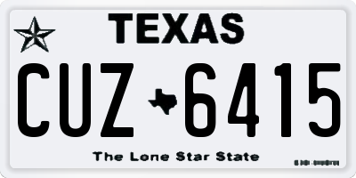 TX license plate CUZ6415