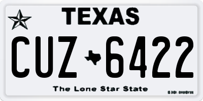 TX license plate CUZ6422