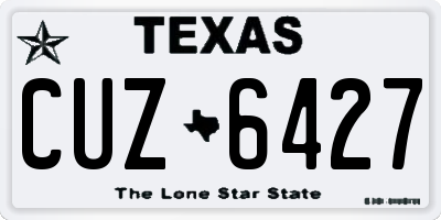 TX license plate CUZ6427