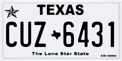 TX license plate CUZ6431