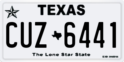 TX license plate CUZ6441