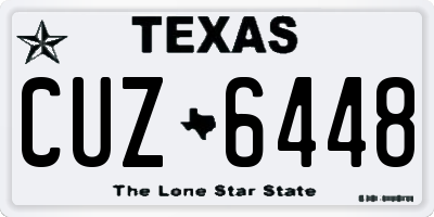 TX license plate CUZ6448