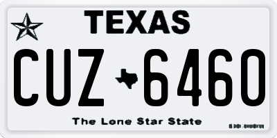 TX license plate CUZ6460