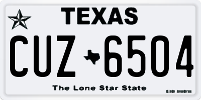 TX license plate CUZ6504