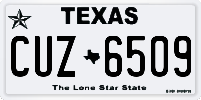 TX license plate CUZ6509