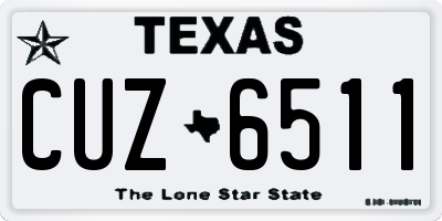 TX license plate CUZ6511