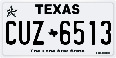 TX license plate CUZ6513