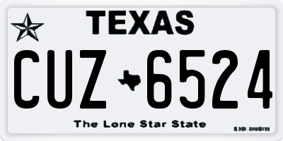 TX license plate CUZ6524