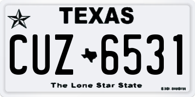 TX license plate CUZ6531