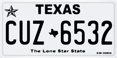 TX license plate CUZ6532