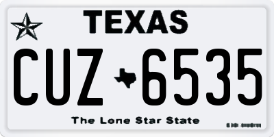 TX license plate CUZ6535