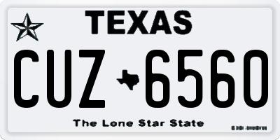 TX license plate CUZ6560