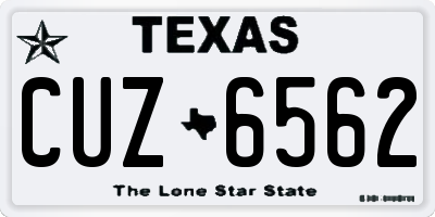 TX license plate CUZ6562
