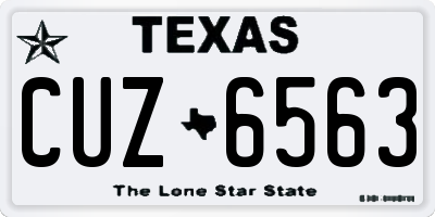 TX license plate CUZ6563