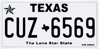 TX license plate CUZ6569