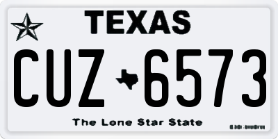 TX license plate CUZ6573