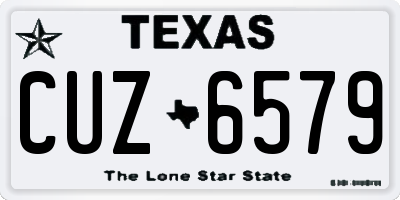 TX license plate CUZ6579