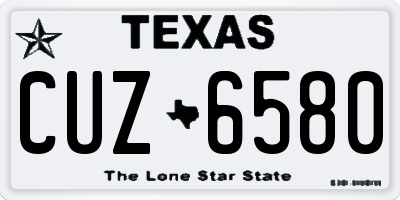 TX license plate CUZ6580