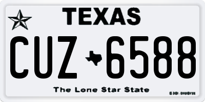 TX license plate CUZ6588