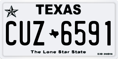 TX license plate CUZ6591