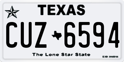 TX license plate CUZ6594