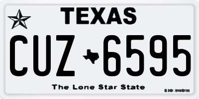 TX license plate CUZ6595