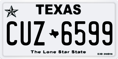 TX license plate CUZ6599