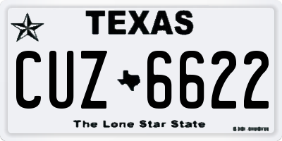 TX license plate CUZ6622