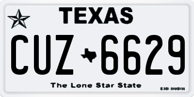 TX license plate CUZ6629
