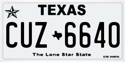 TX license plate CUZ6640
