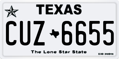 TX license plate CUZ6655