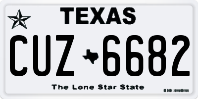 TX license plate CUZ6682