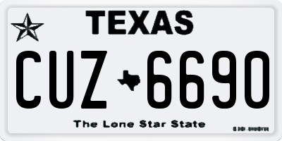 TX license plate CUZ6690