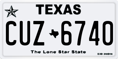 TX license plate CUZ6740