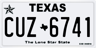 TX license plate CUZ6741