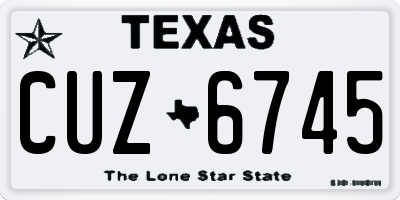 TX license plate CUZ6745