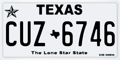 TX license plate CUZ6746