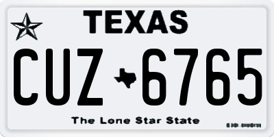 TX license plate CUZ6765
