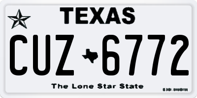 TX license plate CUZ6772