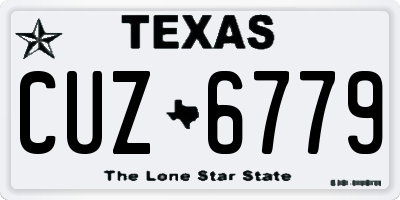 TX license plate CUZ6779