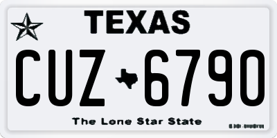 TX license plate CUZ6790