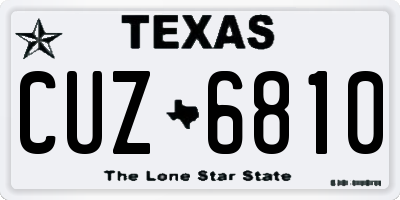 TX license plate CUZ6810