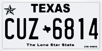 TX license plate CUZ6814