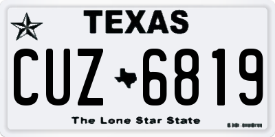 TX license plate CUZ6819