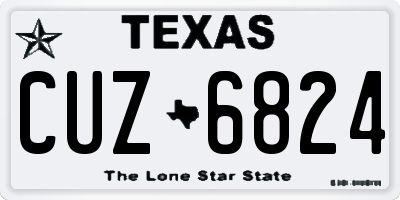 TX license plate CUZ6824